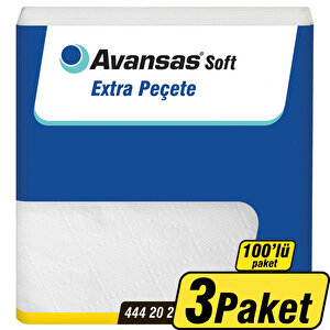 Avansas Soft Extra Peçete 100'lü Yaprak- 3 Paket - Çok Al Az Öde buyuk 1
