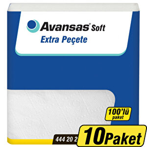 Avansas Soft Extra Peçete 100'lü Yaprak- 10 Paket - Çok Al Az Öde buyuk 1