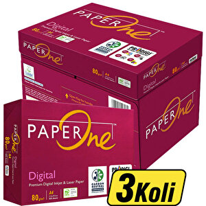 PaperOne Dijital A4 Fotokopi Kağıdı 80 Gr 3 Koli 15 Paket (7.500 Sayfa) buyuk 1