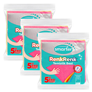 Smarter Renkrenk Temizlik Bezi 5'li Paket - 3 Al 2 Öde buyuk 1