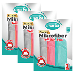 Smarter Premıum Mikrofiber Temizlik Bezi 3'lü - 3 Al 2 Öde buyuk 1