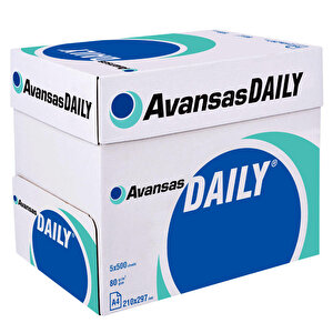 Avansas Daily A4 Fotokopi Kağıdı 80 gr 1 Koli 5 Paket (2.500 Sayfa) 5'li Koli buyuk 3