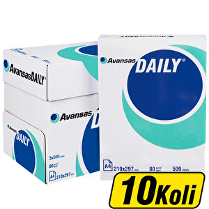 Avansas Daily A4 Fotokopi Kağıdı 80 gr 1 Koli 5 Paket (2.500 Sayfa) 10'lu Koli buyuk 1