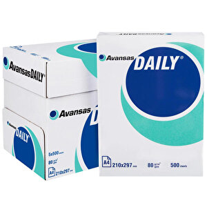 Avansas Daily A4 Fotokopi Kağıdı 80 gr 1 Koli 5 Paket (2.500 Sayfa) 10'lu Koli buyuk 2