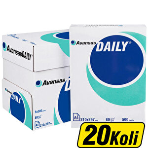 Avansas Daily A4 Fotokopi Kağıdı 80 g 20 Koli (100 Paket)  buyuk 1