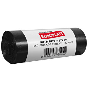 Koroplast Çöp Torbası Eko Endüstriyel Orta Boy 55 cm x 60 cm Siyah 20'li Paket 5 Al 4 Öde buyuk 2