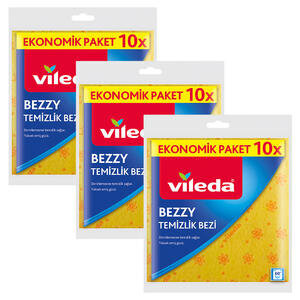 Vileda Bezzy Temizlik Bezi 10'lu Paket 3 Al 2 Öde