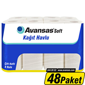Avansas Soft Kağıt Havlu 8'li 48 Paket Çok Al Az Öde buyuk 1
