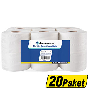 Avansas Soft Mini İçten Çekmeli Tuvalet Kağıdı 12'li 20 Paket Çok Al Az Öde buyuk 1
