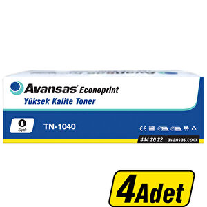 Avansas Econoprint Brother TN-1040 Siyah Muadil Toner TN1040 4 Adet buyuk 1