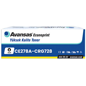 Avansas Econoprint HP CE278A  & Canon CRG-728 Siyah Muadil Toner 278A / 78A 4 Adet buyuk 2
