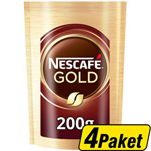 Nescafé Gold Çözünebilir Kahve 200 g Ekonomik - 4 Paket Çok Al Az Öde buyuk 1