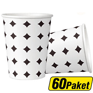Euro Vending Karton Bardak Yıldız Desenli 7 Oz 50'li x 60 Paket buyuk 1