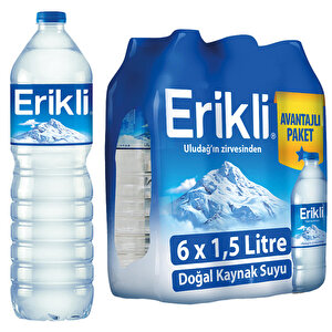Erikli Doğal Kaynak Suyu 6 x 1,5 litre Pet Şişe x 10 Paket Çok Al Az Öde buyuk 2