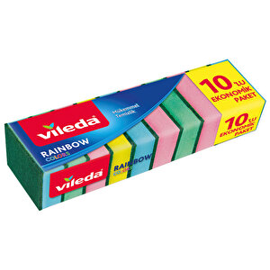 Pril Sıvı Bulaşık Deterjanı Limon 4 kg +  Vileda Rainbow Düz Sünger 10'lu Paket buyuk 5