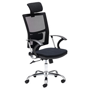 Avansas Comfort Satürn Fileli Müdür Koltuğu Siyah + Regal Klik Duvar Saati Hediye buyuk 2