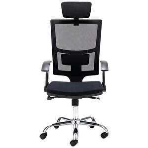 Avansas Comfort Satürn Fileli Müdür Koltuğu Siyah + Regal Klik Duvar Saati Hediye buyuk 3