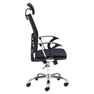 Avansas Comfort Satürn Fileli Müdür Koltuğu Siyah + Regal Klik Duvar Saati Hediye buyuk 4