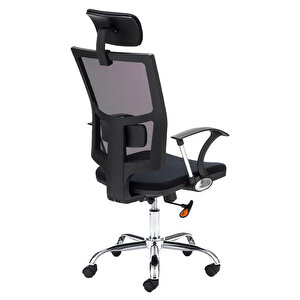 Avansas Comfort Satürn Fileli Müdür Koltuğu Siyah + Regal Klik Duvar Saati Hediye buyuk 5