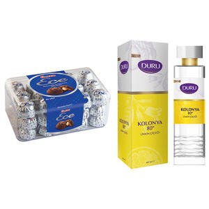 Ülker Ece Define İkramlık Çikolata 458 g + Duru Limon Kolonyası Pet Şişe 400 ml