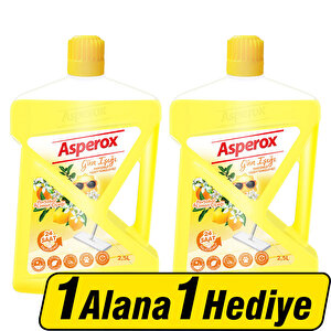 Asperox Parfümlü Yüzey Temizleyici Gün Işığı Portakal&Limon Çiçeği 2.5 litre 1 Alana 1 Hediye buyuk 1