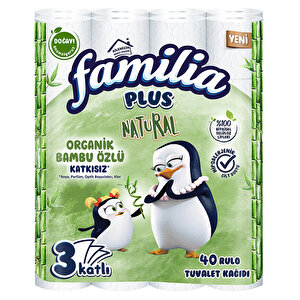 Familia Plus Natural Bambu Tuvalet Kağıdı 3 Katlı 40'lı Özel Fiyatlı Ürün buyuk 1