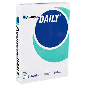 Avansas Daily A4 Fotokopi Kağıdı 80 g 1 Koli 5 Paket (2.500 Sayfa) Özel Fiyatlı Ürün buyuk 2