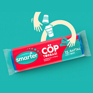 Smarter Çöp Torbası Küçük Boy 40 cm x 50 cm Şeffaf 30'lu x 5 Paket Çok Al Az Öde buyuk 2