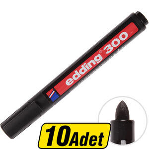 Edding 300 Marker Koli Kalemi Siyah Yuvarlak Uçlu 10 Al 8 Öde