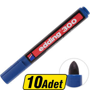 Edding 300 Marker Koli Kalemi Mavi Yuvarlak Uçlu 10 Al 8 Öde