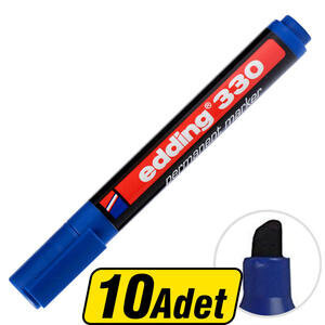 Edding 330 Marker Kalem Kesik Uçlu Mavi 10 Al 8 Öde