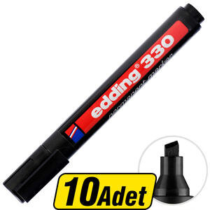 Edding 330 Marker Kalem Kesik Uçlu Siyah 10 Al 8 Öde