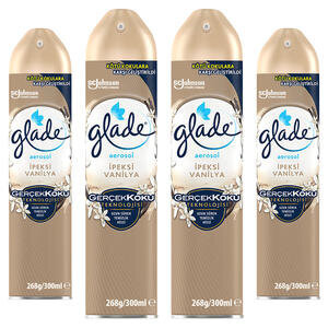 Glade Hava Tazeleyici Oda Kokusu İpeksi Vanilya 300 ml x 4 Adet Çok Al Az Öde