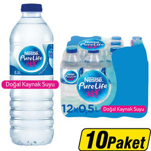 Nestlé Pure Life Doğal Kaynak Suyu 500 ml 12'li x 10 Paket Çok Al Az Öde