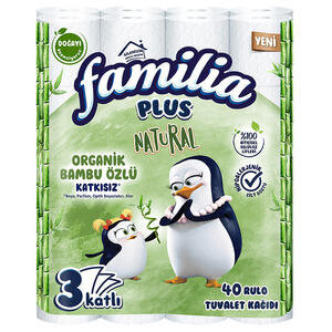 Familia Plus Natural Bambu Tuvalet Kağıdı 40'lı - Tanışma Fiyatlı Ürün