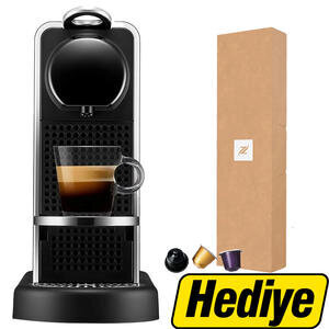 Nespresso C140 Kapsül Kahve Makinesi Gümüş + Kapsül Seti Hediye