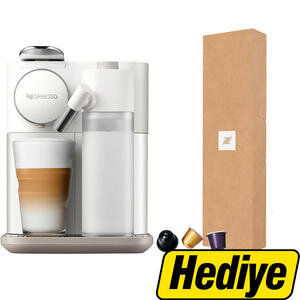 Nespresso F541 Gran Lattissima Kahve Makinesi Beyaz + Kapsül Seti Hediye