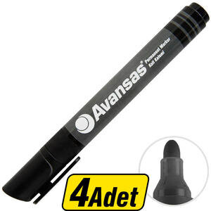 Avansas 907 Permanent Marker Koli Kalemi Yuvarlak Uçlu Siyah x 4 Adet Çok Al Az Öde