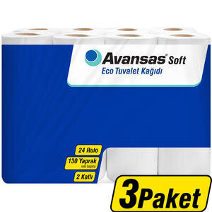 Avansas Soft Tuvalet Kağıdı 24'lü x 3 Paket Koliyle Al Kazan