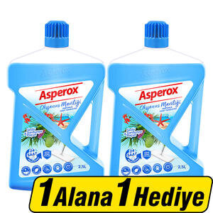 Asperox Okyanus Maviliği Sedir ve Sardunya Yüzey Temizleyici 2,5 litre 1 Alana 1 Hediye