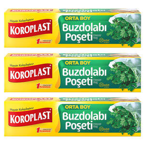 Koroplast Buzdolabı Poşeti Orta Boy 24 x 38 cm 20'li Paket - 3 Al 2 Öde