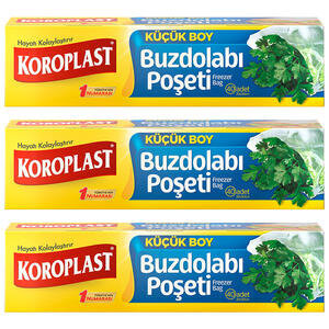 Koroplast Buzdolabı Poşeti Küçük Boy 20 x 30 cm 40 x 3 Paket - 3 Al 2 Öde