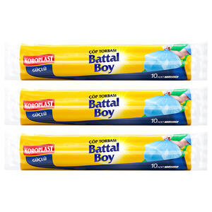 Koroplast Çöp Torbası Battal Boy 72 cm x 95 cm Mavi 7 x 3 Paket - 3 Al 2 Öde