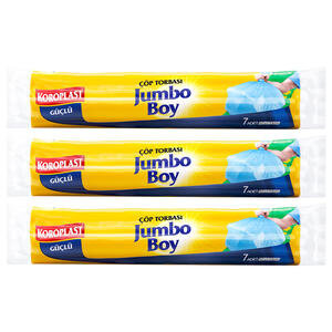 Koroplast Çöp Torbası Jumbo Boy 80 cm x 110 cm Mavi 7 x 3 Paket - 3 Al 2 Öde