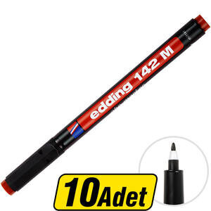 Edding 142M Permanent Asetat Kalem Kırmızı M Uç 10 Al 8 Öde