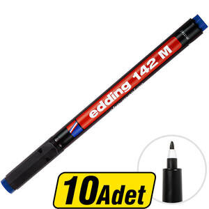 Edding 142M Permanent Asetat Kalem Mavi M Uç 10 Al 8 Öde