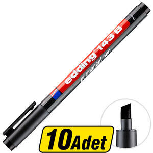 Edding 143B Permanent Asetat Kalem Siyah B Uç 10 Al 8 Öde