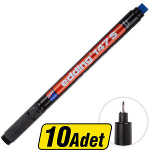 Edding 147S Permanent Asetat Kalem Siyah S Uç 10 Al 8 Öde