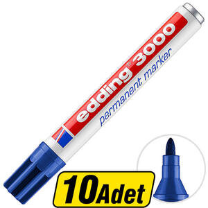 Edding 3000 Permanent Marker Koli Kalemi Mavi 10 Al 8 Öde