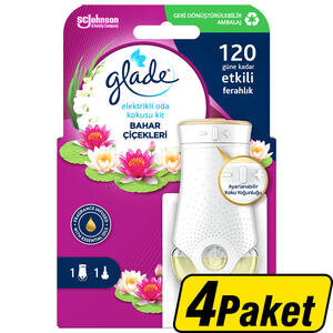 Glade Elektrikli Kit Oda Kokusu Bahar Çiçekleri 20 ml x 4 Paket - Çok Al Az Öde
